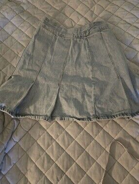 Pac Sun Light Blue Denim A-Line Skirt